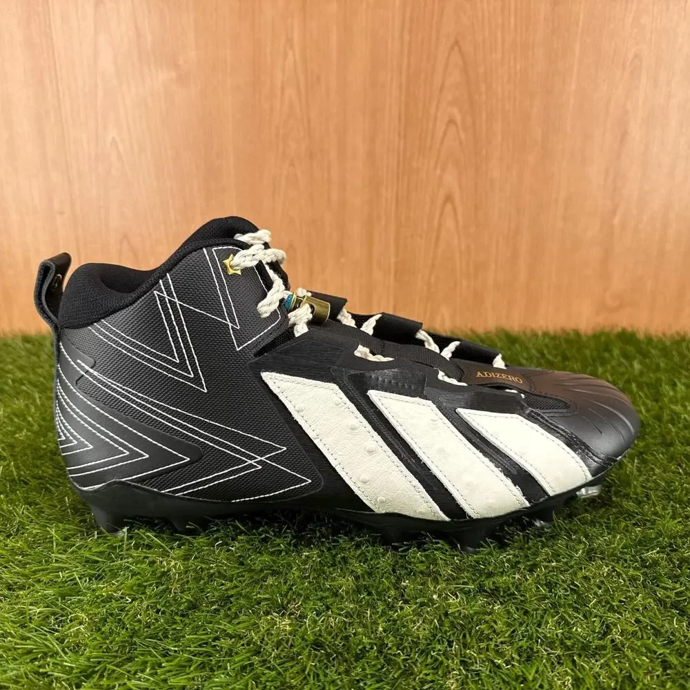 adidas Adizero Chaos II Lineman Rodeo Black Football Cleats JQ1404 Men's Size 12